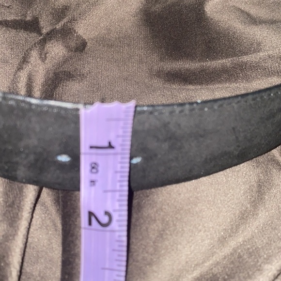 Danier Leather black suede leather gold buckle belt  Sz Petite Small - Picture 5 of 11